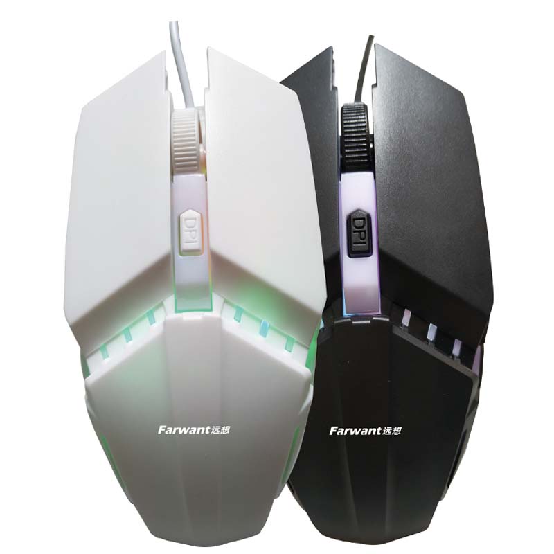 Wired USB Optical Mouse - 800 DPI Ergonomic 3-Button Mouse for Office & Home