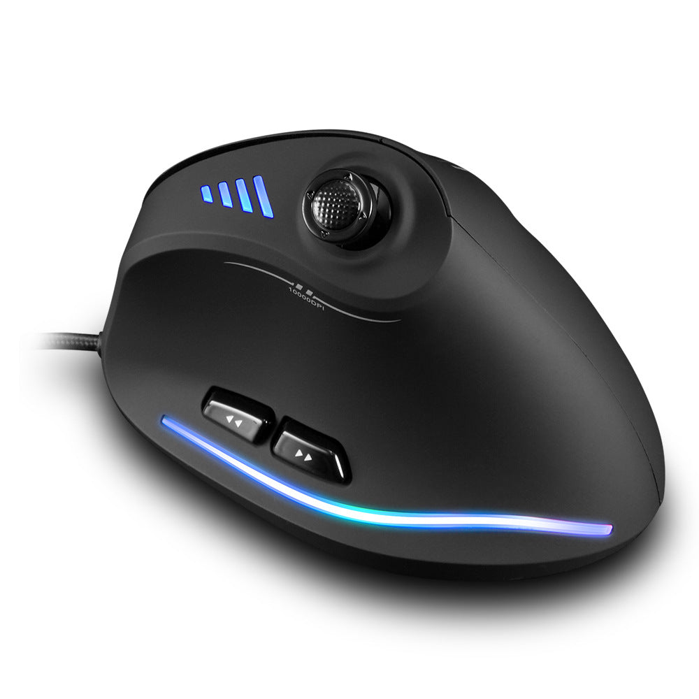 C-18 Wired Vertical Gaming Mouse | Laser Sensor | 10000 DPI | 11 Buttons | Black