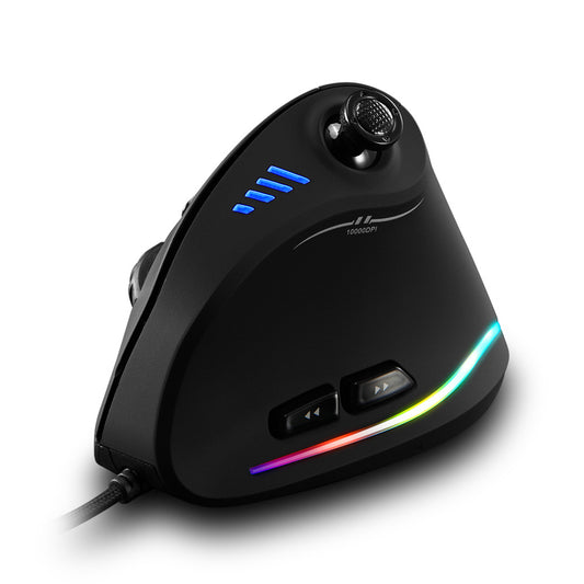 C-18 Wired Vertical Gaming Mouse | Laser Sensor | 10000 DPI | 11 Buttons | Black