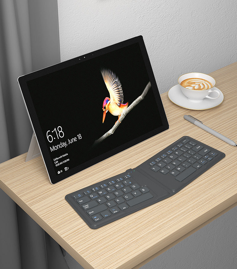 Aerospace Folding Bluetooth Keyboard - 64 Keys, 166° Fold | iPhone, iPad & Universal
