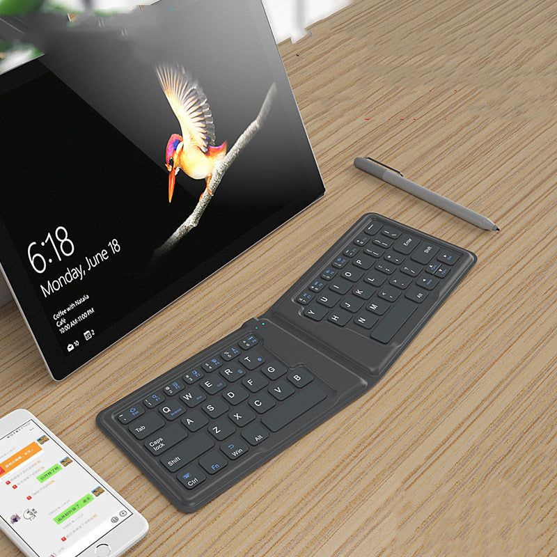 Aerospace Folding Bluetooth Keyboard - 64 Keys, 166° Fold | iPhone, iPad & Universal