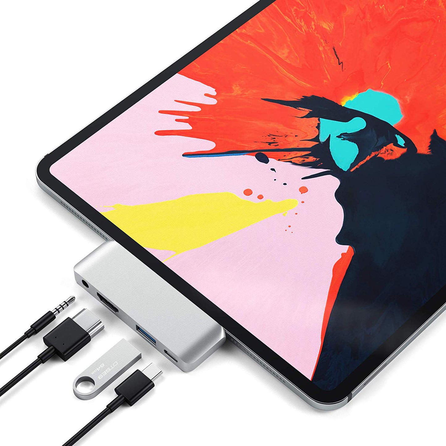 4-in-1 USB-C Hub - HDMI, 3.5mm Audio, USB 3.0, PD Charging