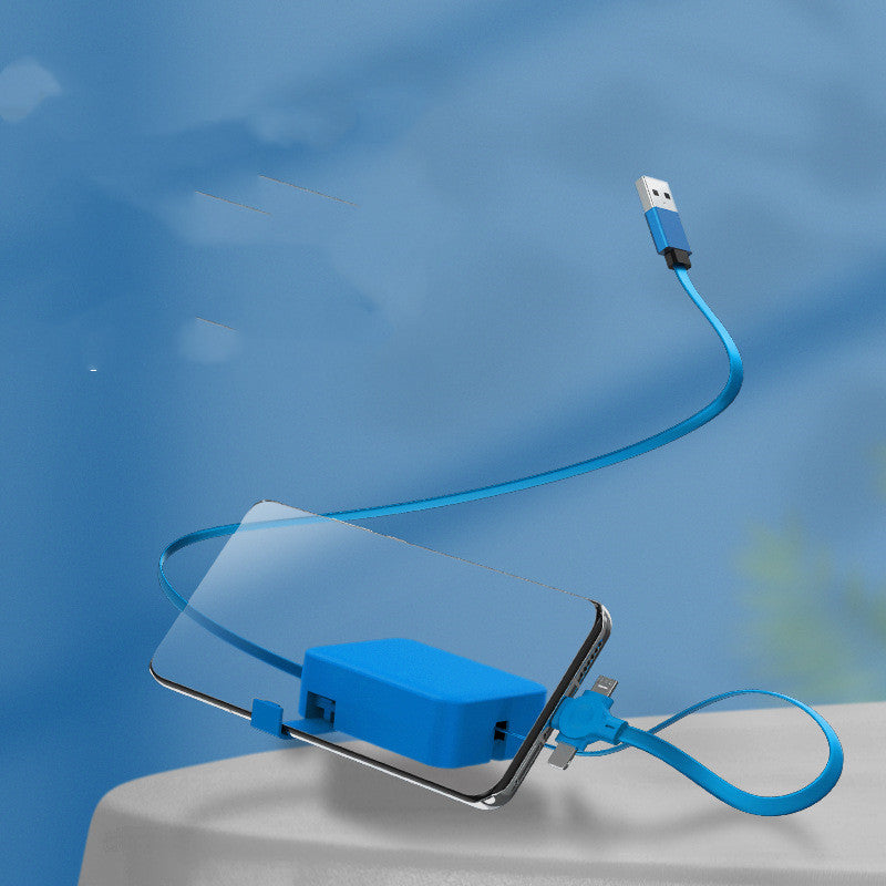 4-in-1-retractable-usb-cable-creative-macaron-type-c-micro-cable-for-i-phone-with-phone-stand-charging-data-cable-line-storage-box