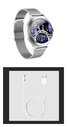KW10 Pro Women’s Smart Watch – Ultra-Slim Steel Strap Smartwatch – Silver