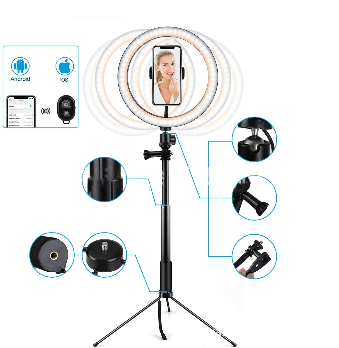 compatible-with-apple-10-led-ring-light-lamp-phone-selfie-camera-studio-video-dimmable-tripod-stand