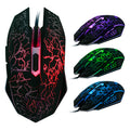 Wired Gaming Mouse - 2400 DPI, 6 Buttons, Four-Way Scroll, Ergonomic, 1.45m Cable | Black & White