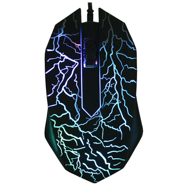 Wired Gaming Mouse - 2400 DPI, 6 Buttons, Four-Way Scroll, Ergonomic, 1.45m Cable | Black & White