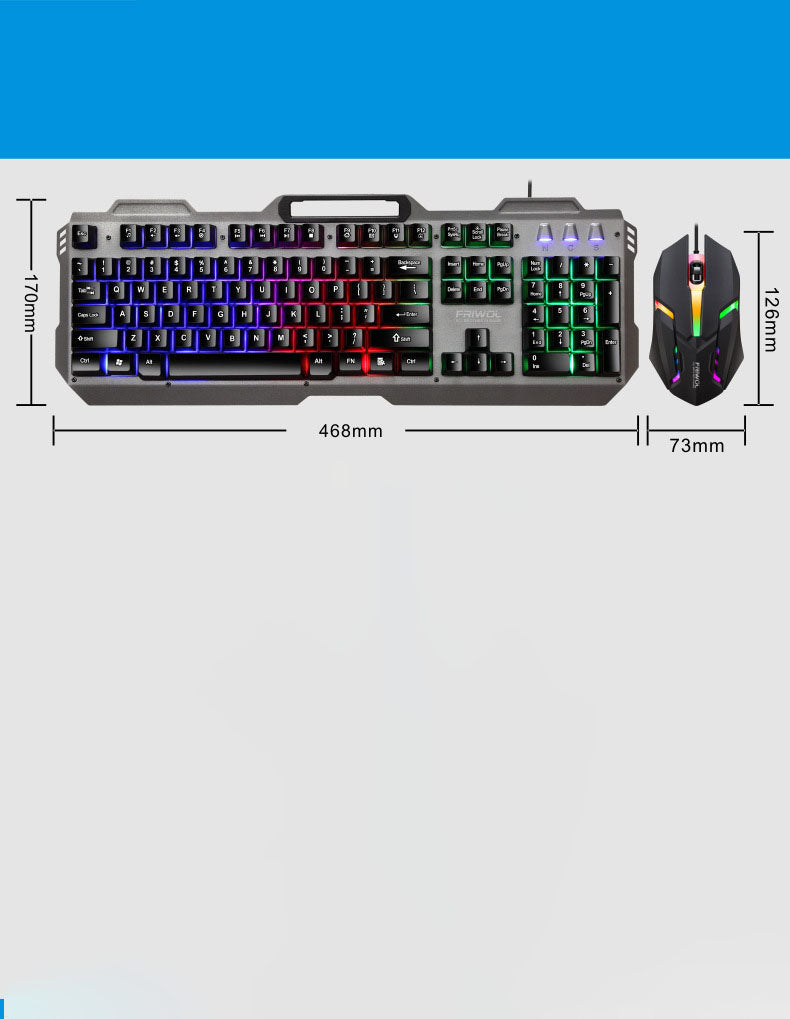 KT600 Wired Gaming Keyboard & Mouse Combo | Backlit | Mechanical Feel | USB