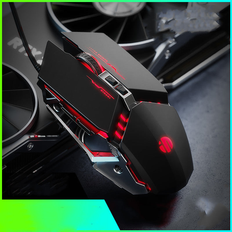Wired Gaming Mouse - 4800 DPI, 5-Gear, 6-Button Macro, Four-Way Scroll | Yellow, Blue, Red, Pink & Light Blue