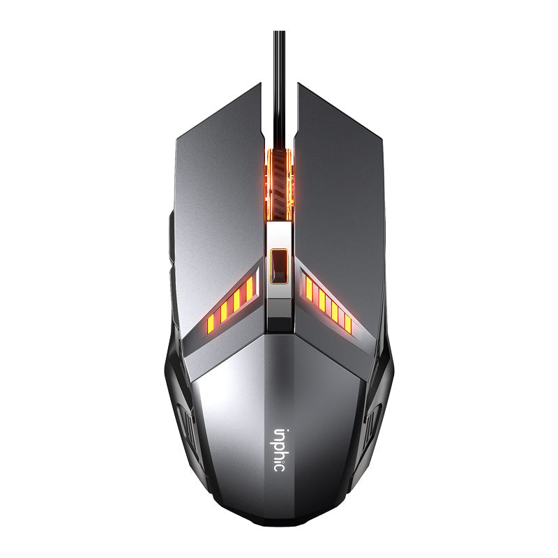Wired Gaming Mouse - 4800 DPI, 5-Gear, 6-Button Macro, Four-Way Scroll | Yellow, Blue, Red, Pink & Light Blue