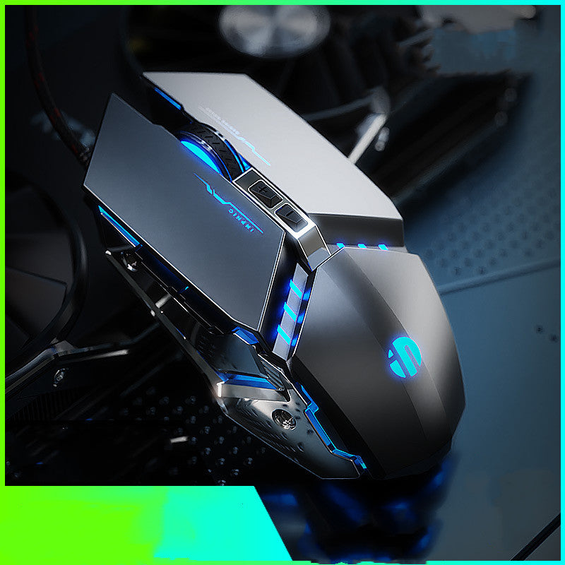 Wired Gaming Mouse - 4800 DPI, 5-Gear, 6-Button Macro, Four-Way Scroll | Yellow, Blue, Red, Pink & Light Blue