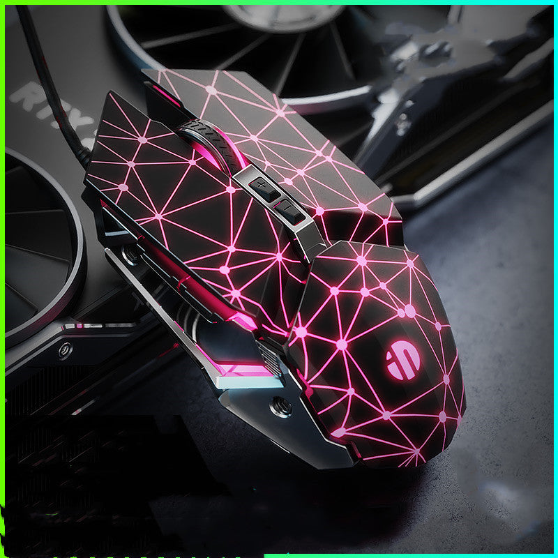 Silent Wired Gaming Mouse - 4000 DPI, 7 Buttons, Mechanical Feel