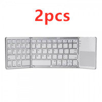 Bluetooth Folding Keyboard with Touchpad - 64 Keys, 15m Range | Single & Twin Pack