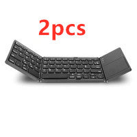 Bluetooth Folding Keyboard with Touchpad - 64 Keys, 15m Range | Single & Twin Pack