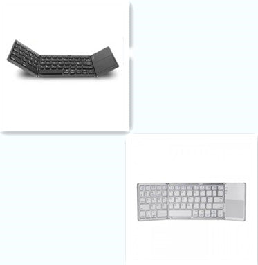 Bluetooth Folding Keyboard with Touchpad - 64 Keys, 15m Range | Single & Twin Pack