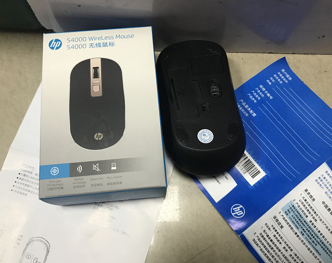 Wireless Mouse for Laptop & Desktop - Dual Battery or 2.4G USB Rechargeable | Black
