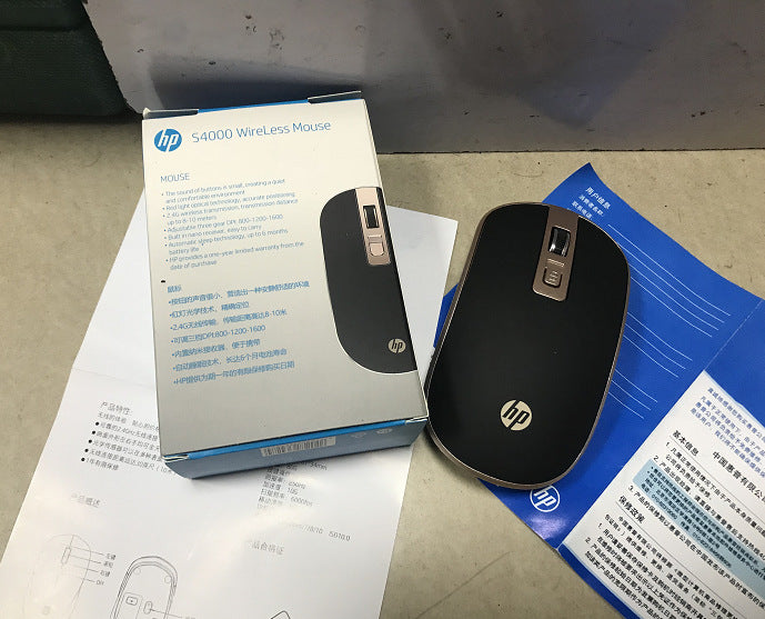 Wireless Mouse for Laptop & Desktop - Dual Battery or 2.4G USB Rechargeable | Black
