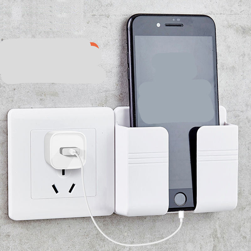 mobile-phone-charging-storage-rack-punch-free-sticky-storage-box