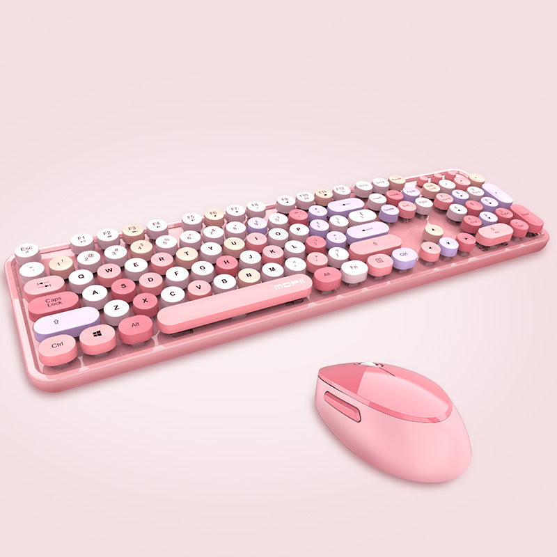 Aesthetic Wireless Keyboard & Mouse Combo - 1600 DPI, Waterproof, Multimedia Keys | 8 Colourways
