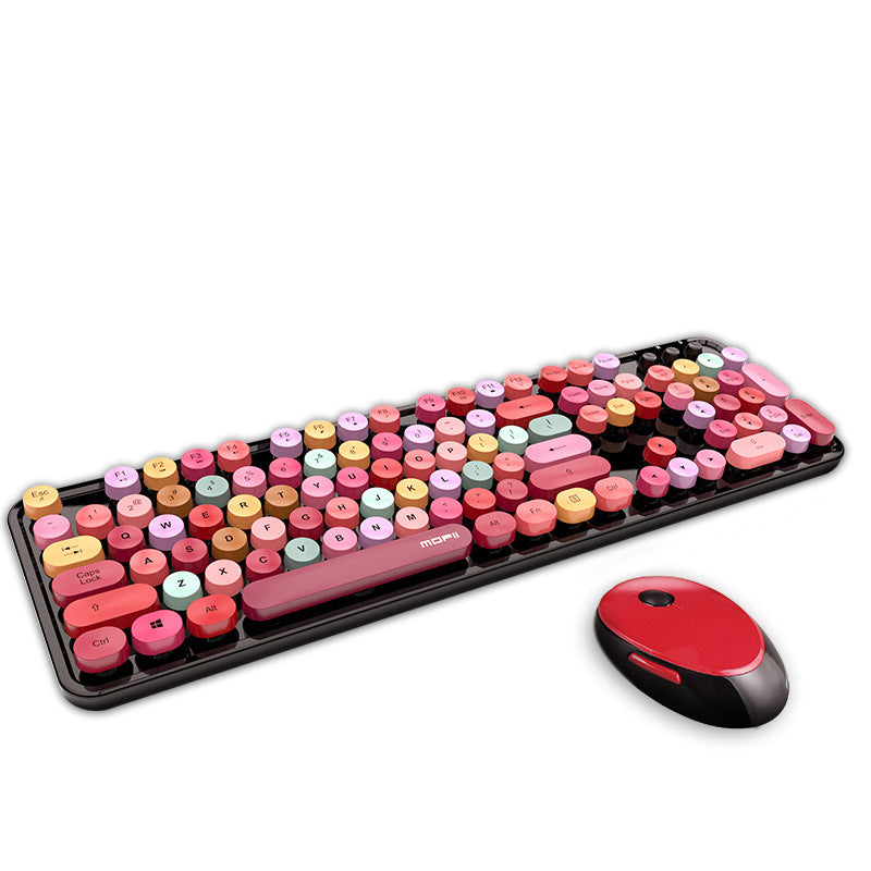 Aesthetic Wireless Keyboard & Mouse Combo - 1600 DPI, Waterproof, Multimedia Keys | 8 Colourways