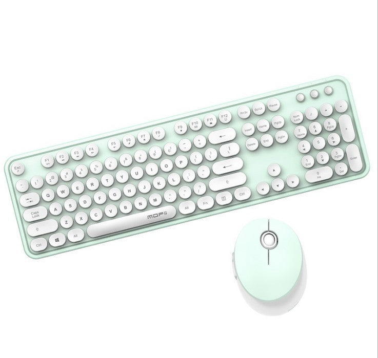Aesthetic Wireless Keyboard & Mouse Combo - 1600 DPI, Waterproof, Multimedia Keys | 8 Colourways