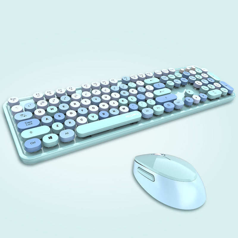 Aesthetic Wireless Keyboard & Mouse Combo - 1600 DPI, Waterproof, Multimedia Keys | 8 Colourways