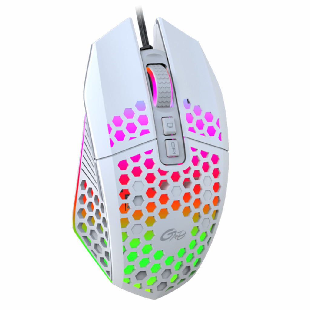 X801 Hollow RGB Wired Gaming Mouse - 8000 DPI, 7 Buttons, Touch Wheel