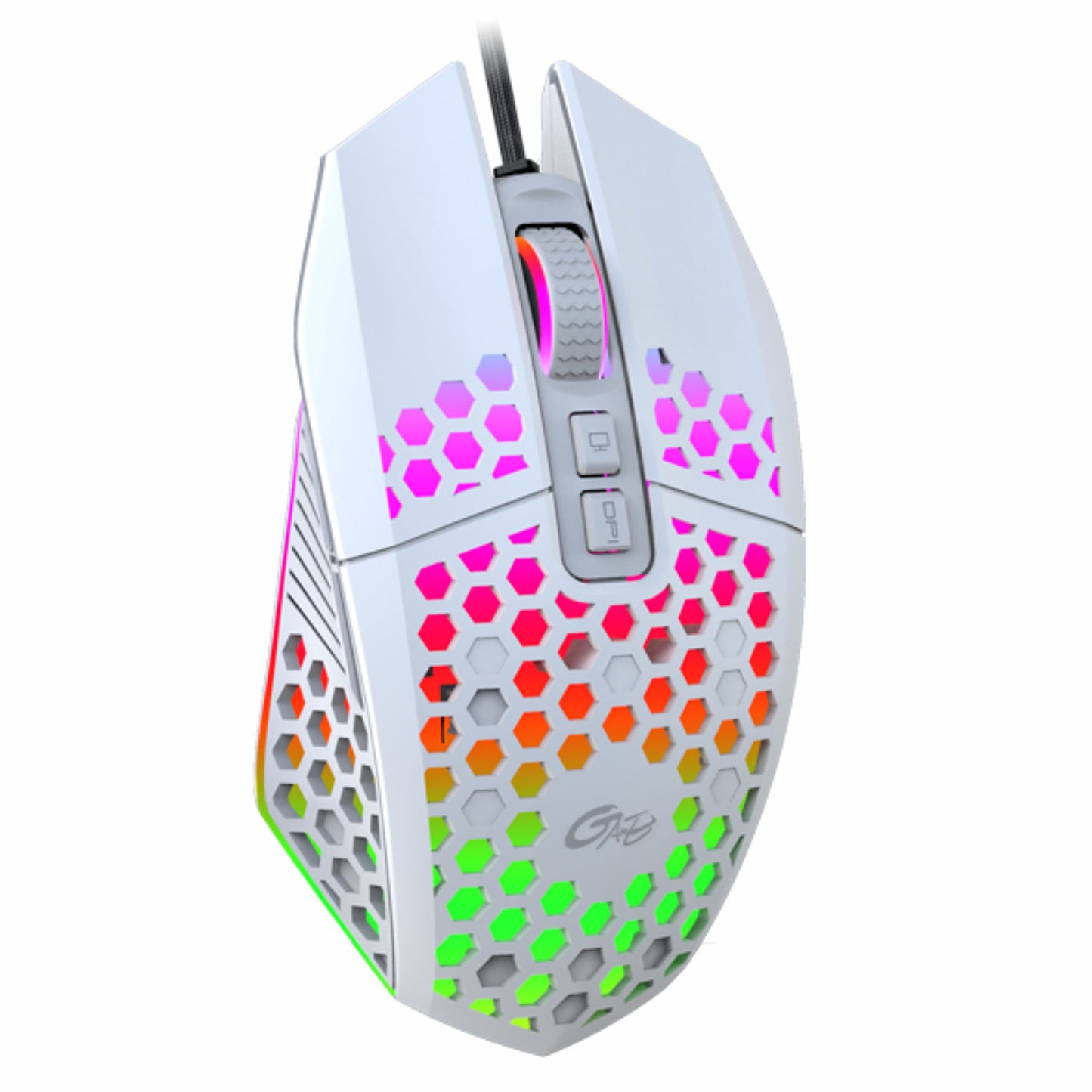 X801 Hollow RGB Wired Gaming Mouse - 8000 DPI, 7 Buttons, Touch Wheel