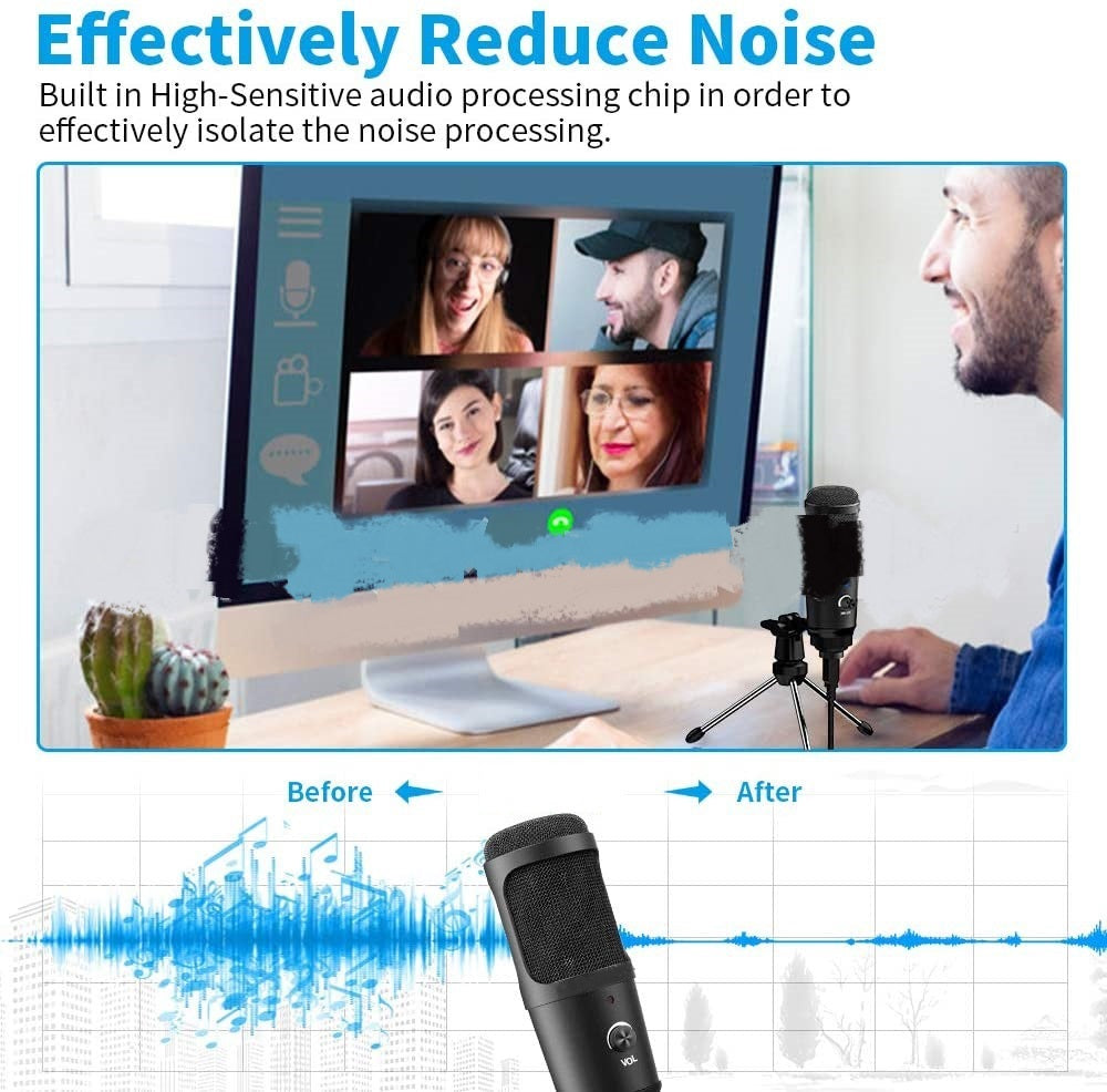 compatible-with-apple-live-recording-microphone-desktop-tripod-set