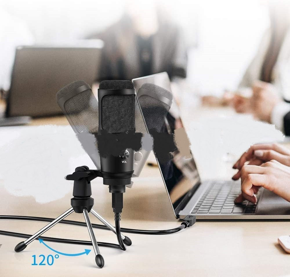 compatible-with-apple-live-recording-microphone-desktop-tripod-set