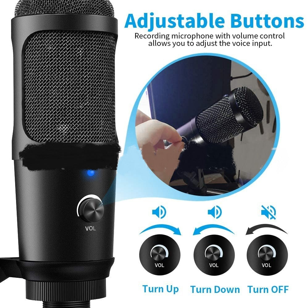 compatible-with-apple-live-recording-microphone-desktop-tripod-set