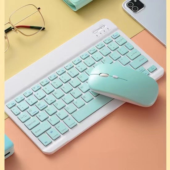compatible-with-apple-color-macaron-ultra-thin-wireless-keyboard-and-mouse