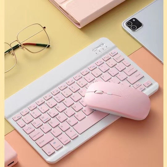 compatible-with-apple-color-macaron-ultra-thin-wireless-keyboard-and-mouse
