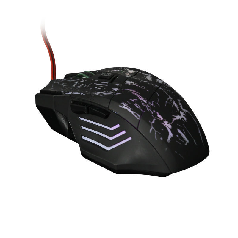 K1012B Wired Gaming Mouse - 7 Buttons, Large Form Factor, USB | Black