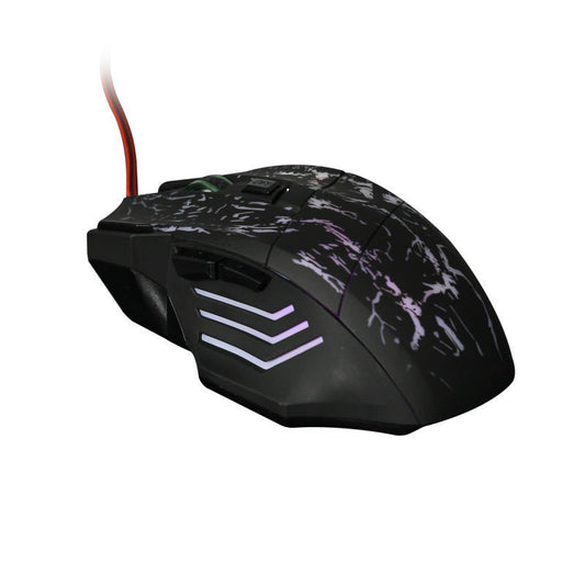 K1012B Wired Gaming Mouse - 7 Buttons, Large Form Factor, USB | Black
