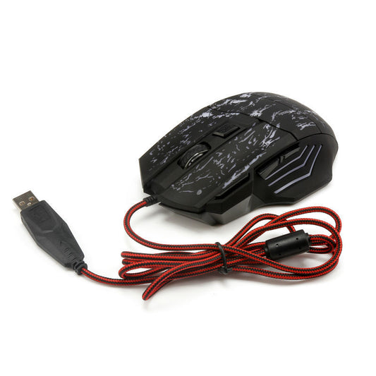 K1012B Wired Gaming Mouse - 7 Buttons, Large Form Factor, USB | Black