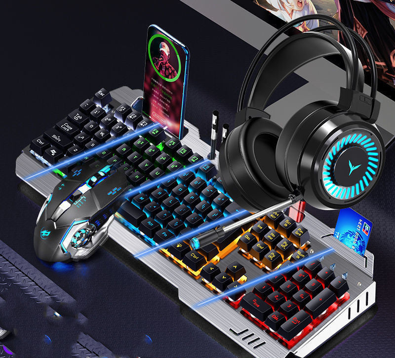 Wireless Gaming Keyboard, Mouse & Headset 3-Piece Combo Set | RGB Backlit | 18 Styles