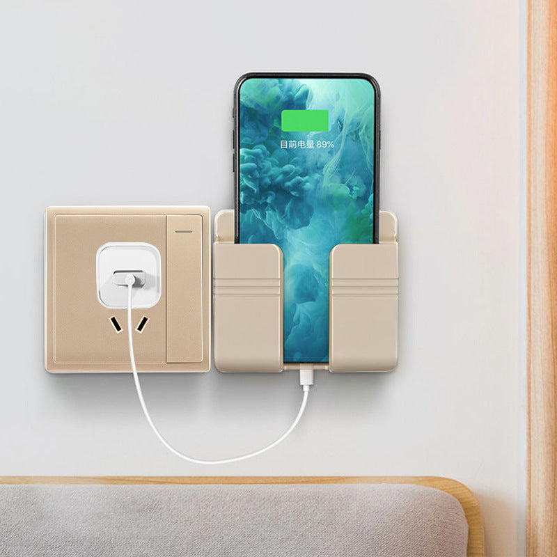 mobile-phone-charging-storage-rack-punch-free-sticky-storage-box