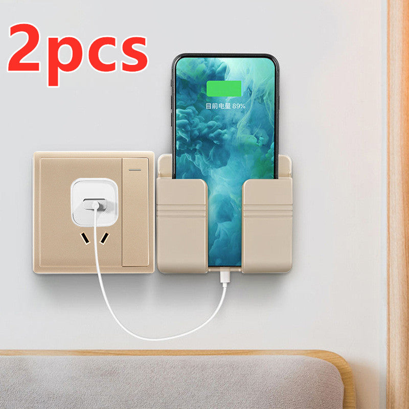 mobile-phone-charging-storage-rack-punch-free-sticky-storage-box