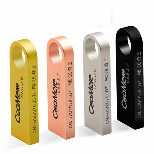 Ultra-Slim Metal USB 2.0 Flash Drive - Lightweight Portable Storage
