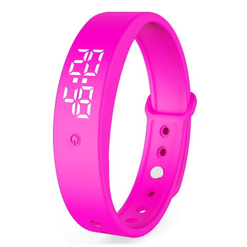 V9 Smart Band – Body Temperature Monitor with Vibration Alerts & Touch Display – Black