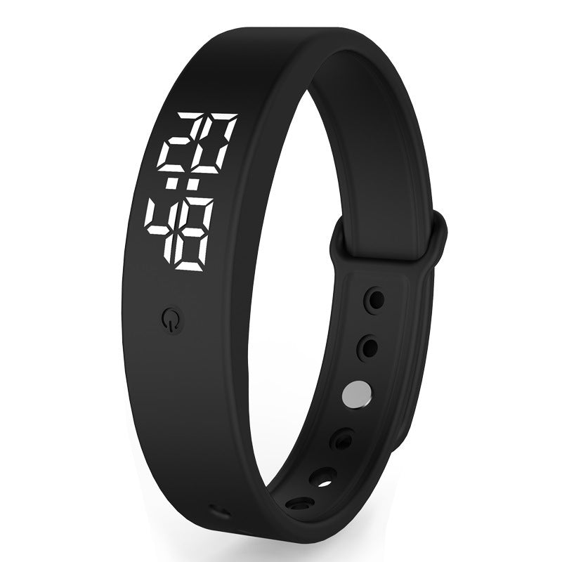 V9 Smart Band – Body Temperature Monitor with Vibration Alerts & Touch Display – Blue