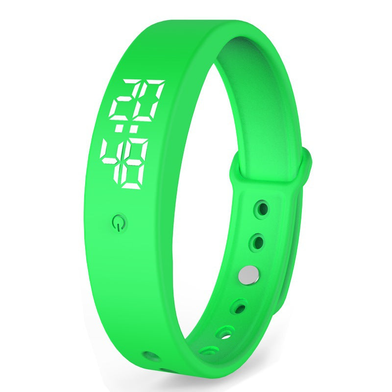 V9 Smart Band – Body Temperature Monitor with Vibration Alerts & Touch Display