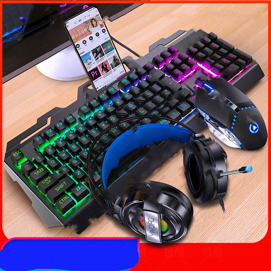 V2 Wired Gaming Keyboard & Mouse Combo - RGB Backlit, 2400 DPI, Multimedia Keys | 4 Lighting Styles