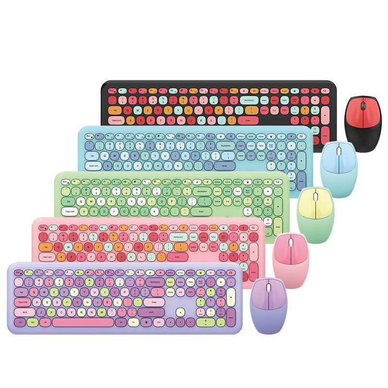 Wireless Office Punk Keyboard & Mouse Set – product image 1 | Fidmat24 Tech Market