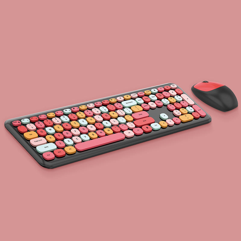 Wireless Office Punk Keyboard & Mouse Set – product image 2 | Fidmat24 Tech Market