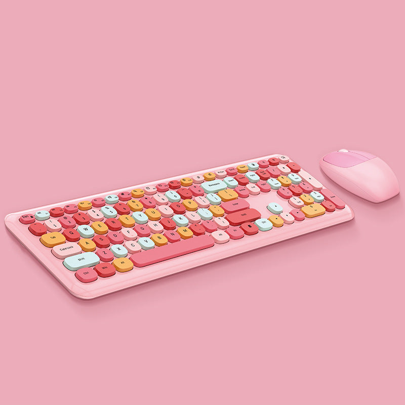 Wireless Office Punk Keyboard & Mouse Set – product image 3 | Fidmat24 Tech Market