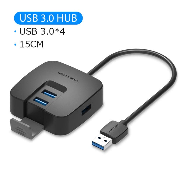 4-Port USB 3.0 Hub Splitter - High-Speed Data Transfer