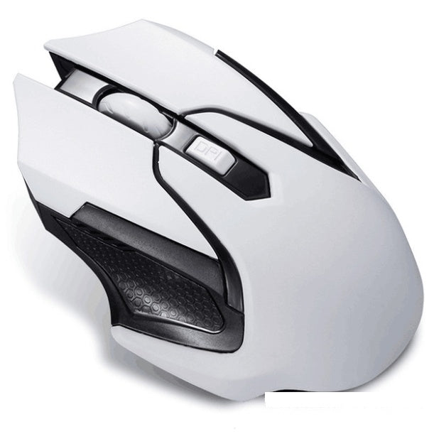 Blue & White Porcelain Wireless Mouse - 1600 DPI, Four-Way Scroll, Auto-Sleep | 2×AAA | White