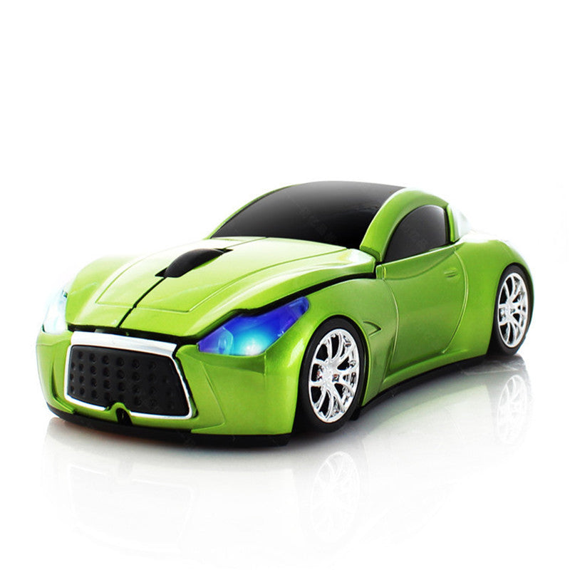 Car-Shaped Wireless Mouse - 1000 DPI, 2.4GHz, 10m Range | White, Red, Green, Blue, Black & Grey